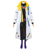 Rainbow VTuber Fuura Kanato Anime Cosplay Costume Long Sleeve Trench Coat Set - Halloweez